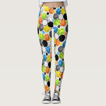 Orange multi-color pickleball leggings Orange multi-color pickleball leggings