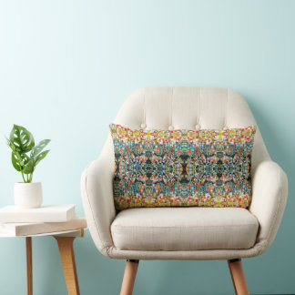Orange multi colored  throw pillow