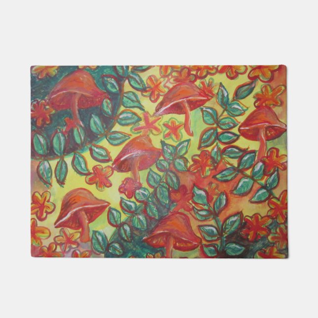 orange mushroom doormat (Front)