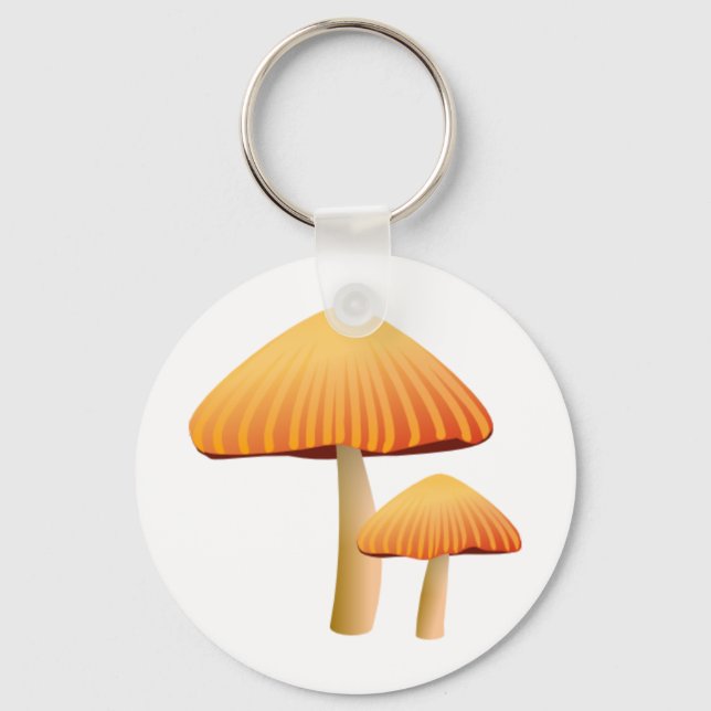 Orange Mushrooms Keychain (Front)