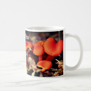 Orange Mushrooms Nature Personalized Coffee Mug