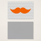 Orange Mustache Gray Chevron Stripe (Front & Back)