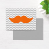 Orange Mustache Gray Chevron Stripe (Desk)