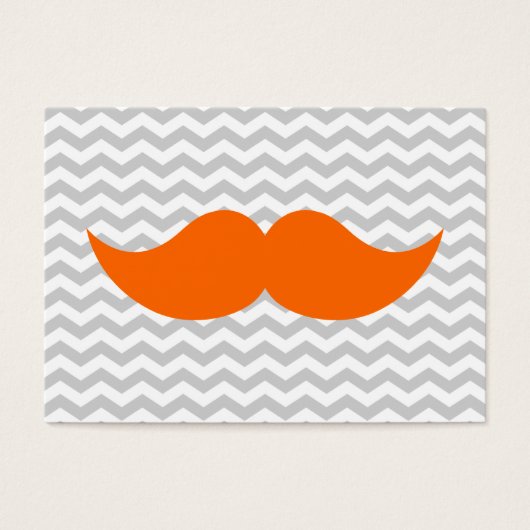 Orange Mustache Gray Chevron Stripe (Front)
