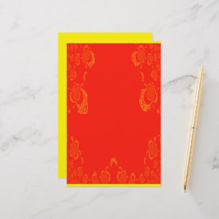 Orange n Yellow Paper Stationery Sheet
