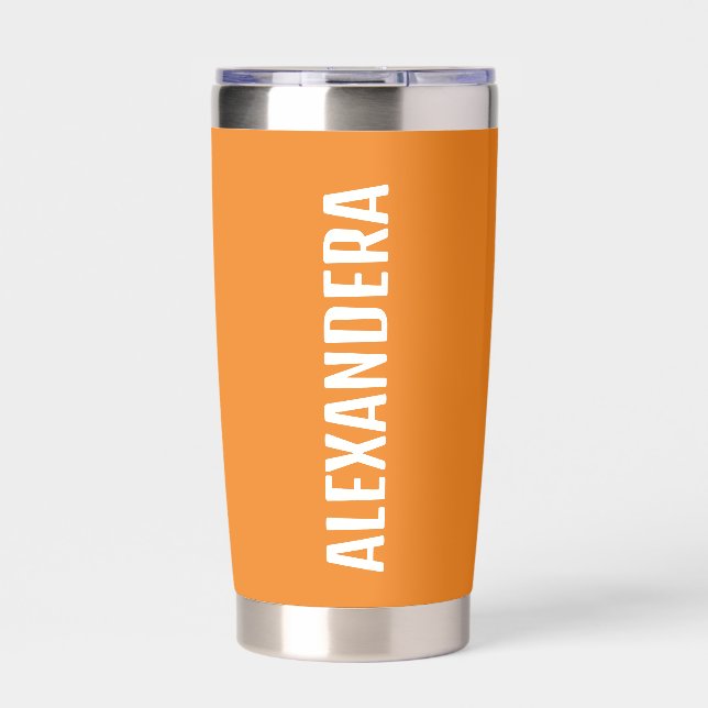 Orange Name Bachelorette Insulated Tumbler (Front)