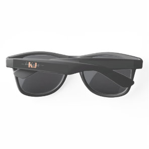 Orange Name & Monogram | Retro Typography Sunglasses