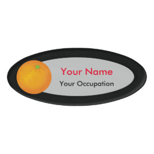 Orange Name Tag
