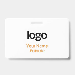 Orange Name Tags Badges