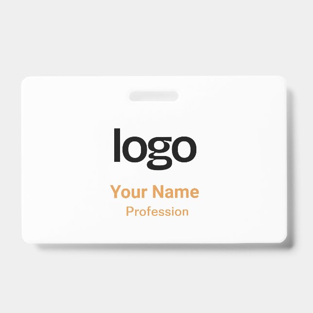 Orange Name Tags Badges (Front)