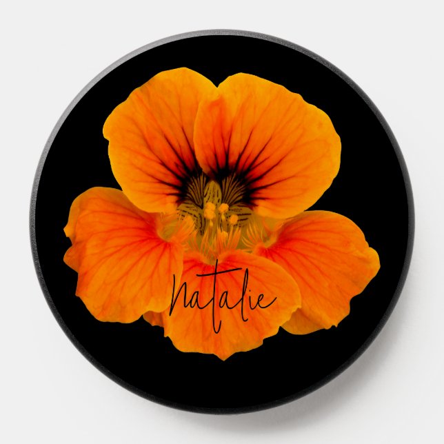 Orange Nasturtium Flower Phone Grips (Popsocket)