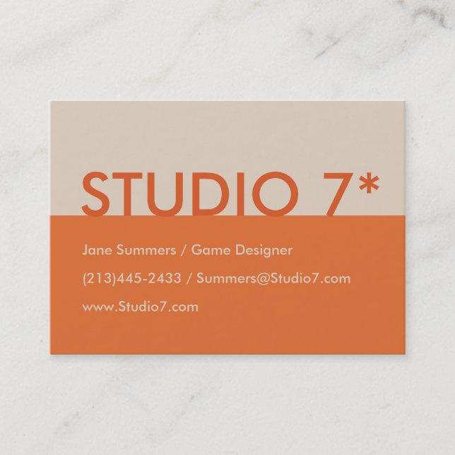 Orange  - Natural Series Business Card (Front)