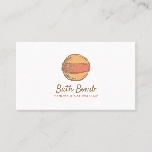 Orange Natural Soap Logo Spa Bath Bomb Business Card
