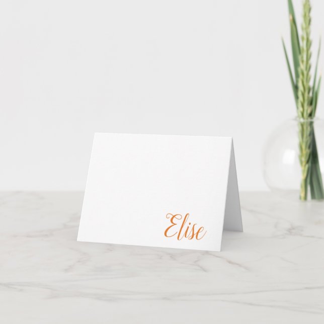 ORANGE, NAVY Auburn, Alabama Personalized Card (Front)
