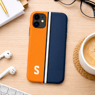Orange & Navy Blue College Colors  iPhone 11 Case