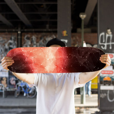 Orange Nebula Skateboard | Space Skateboard Deck