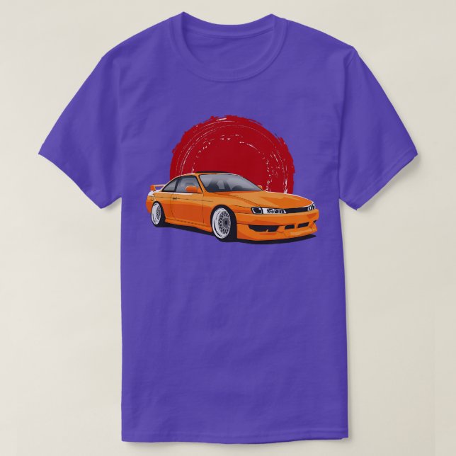 Orange Nissan Silvia S14 Kouki T-Shirt (Design Front)