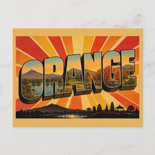 Orange NSW Australia Volcano Country Town Vintage Postcard
