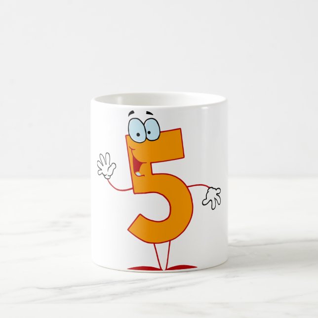Orange Number 5 Mug (Center)