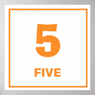 Orange number five Poster
