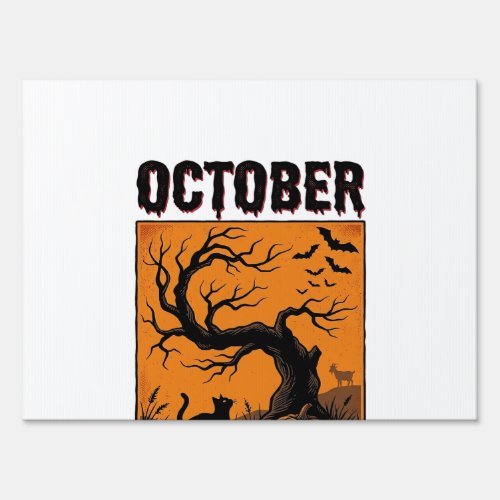 Orange October Halloween Vintage Spooky Shirt Desi Sign