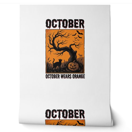 Orange October Halloween Vintage Spooky Shirt Desi Wallpaper