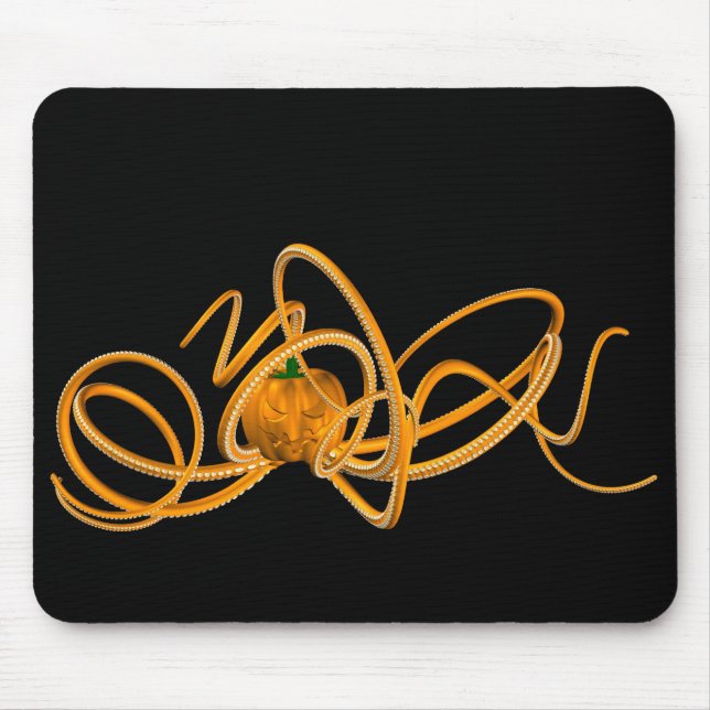 Orange Octopus Mouse Pad (Front)