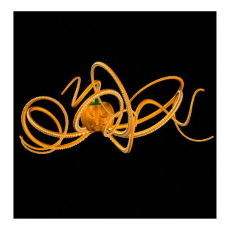 Orange Octopus Poster