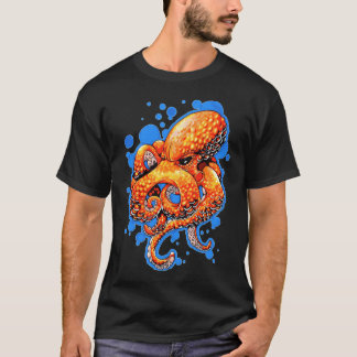 Orange Octopus T-Shirt