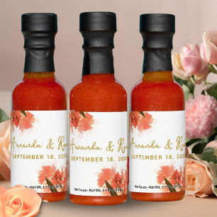 Orange Oleander Flowers Floral Beach Wedding Hot Sauces