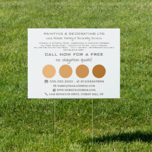 Orange Ombre Circles, Painter & Decorator Sign