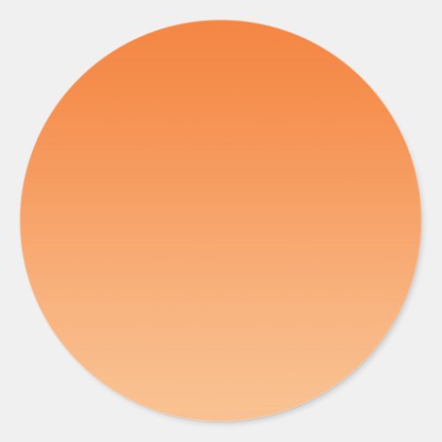 Orange Ombre Classic Round Sticker