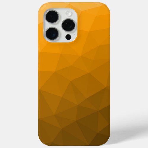 Orange ombre gradient geometric mesh pattern iPhone 15 pro max case