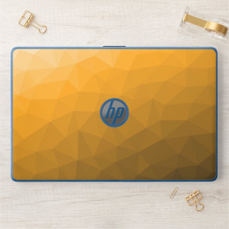 Orange ombre gradient geometric mesh pattern HP laptop skin