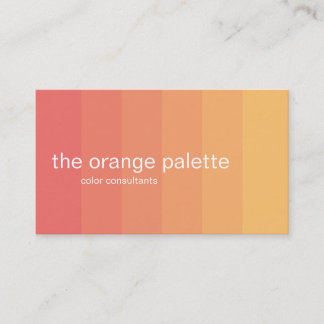 Orange Ombre Panels Business Card (Front)
