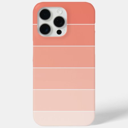 Orange Ombré Stripes Iphone 15 Pro Max Case