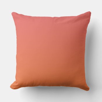 Orange Ombre Throw Pillow by lou165 at Zazzle