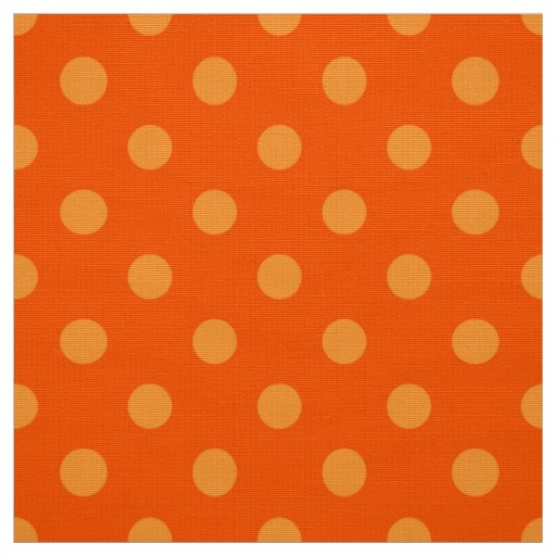Orange On Deep Orange Polka Dots Pattern Design  Fabric
