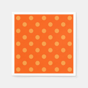 Orange On Deep Orange Polka Dots Pattern Design  Napkins