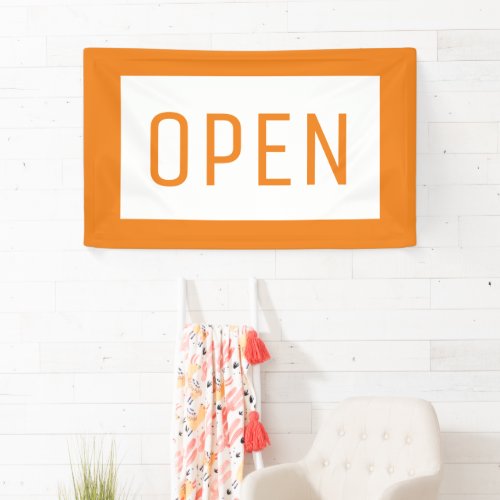 ORANGE OPEN SIGN BANNER