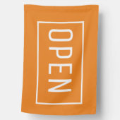 ORANGE OPEN SIGN FLAG | Zazzle