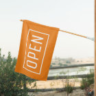 ORANGE OPEN SIGN FLAG