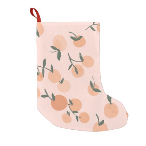 Orange or cherry pattern illustration by freehand  small christmas stocking