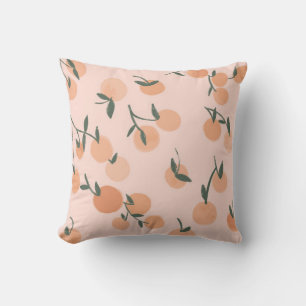 Orange or cherry pattern illustration by freehand throw pillow