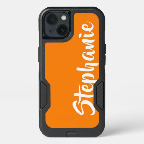 Orange or Choose Color Jumbo Giant Name iPhone 13 Case