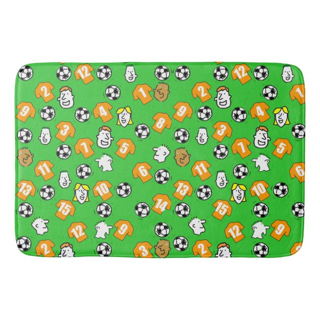 Orange or Old Gold football shirts Bathroom Mat (Front)