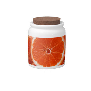 orange oranges candy jar