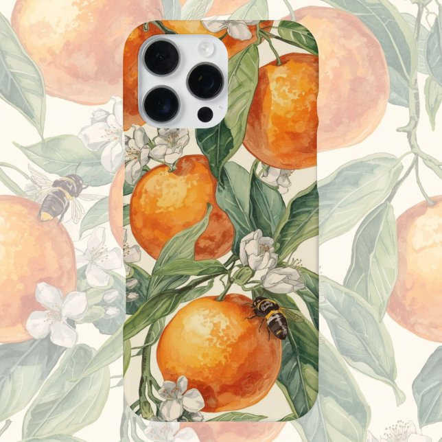 Orange Orchard  – Hand-Drawn Citrus Fruit  iPhone Case (Creator Uploaded)