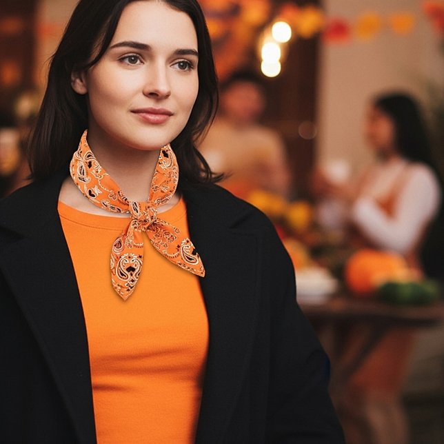Orange oriental design bandana (Creator Uploaded)