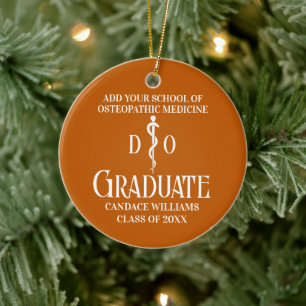 Orange Osteopathic Medical School Graduation Ceramic Ornament